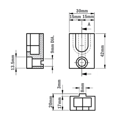 41-410-1 MODULAR SOLUTIONS PROFILE FASTNER<br>GUARD CONNECTIONS FOR REMOVABLE PANELS